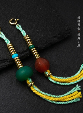 铜镀金隔片红绿老玛瑙计数器隔珠散珠DIY配饰配件配珠弟子珠饰品