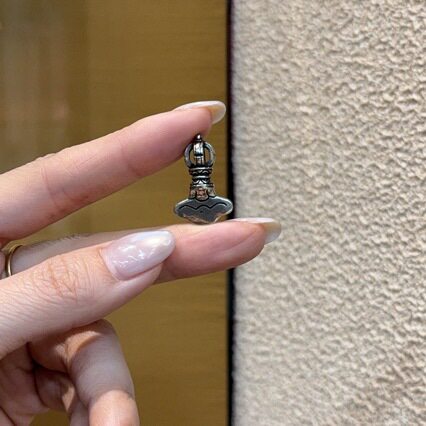 藏式纯铜不掉色金刚钺刀背云配饰文玩佛珠手串diy侧挂挂件配饰