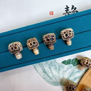 精雕高抛驼骨阿呆三通DIY文玩配饰手串手链手持配饰