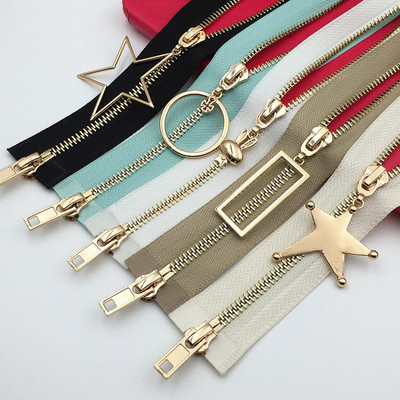 5号双头彩色金属拉链高档羽绒服