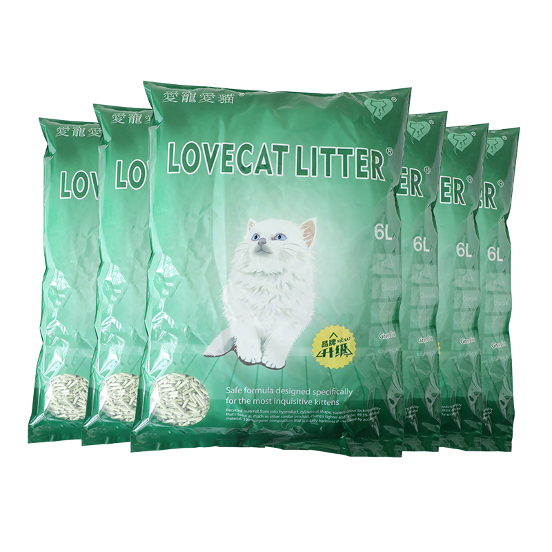 猫咪清洁用品绿茶豆腐猫砂宠物猫低尘原味猫沙6包整箱御元气