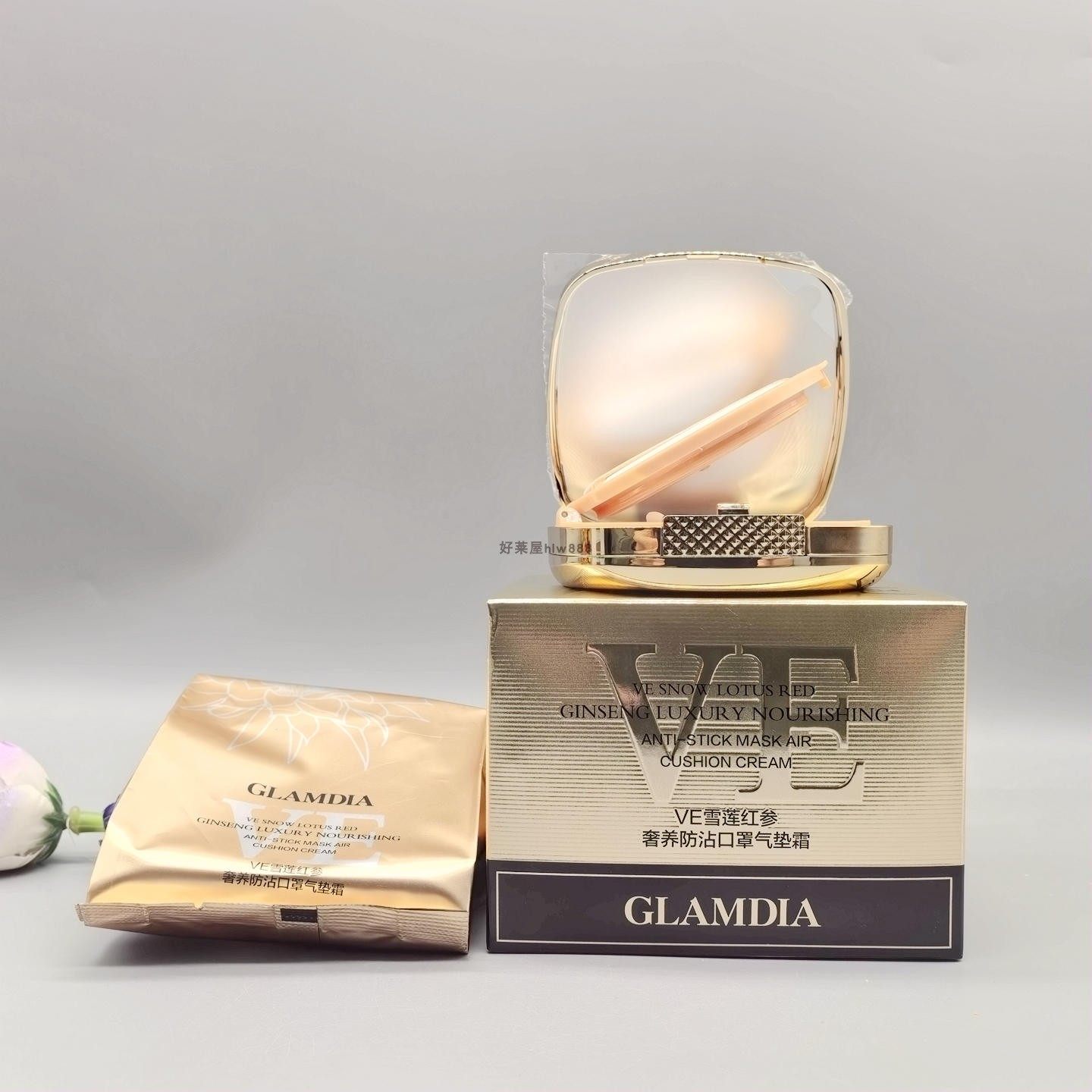 GLAMDIA红参气垫CC霜遮瑕奢养肤防沾口罩水润自然VE霜带替换装,彩妆/香水/美妆工具,气垫,淘宝优惠券,粉丝福利购,淘宝优惠卷