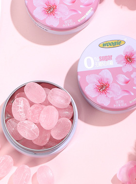 Woogie无糖轻润糖润喉口气清新薄荷糖果强劲清凉硬糖铁礼盒装零食