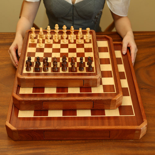 国际象棋实木二合一跳棋