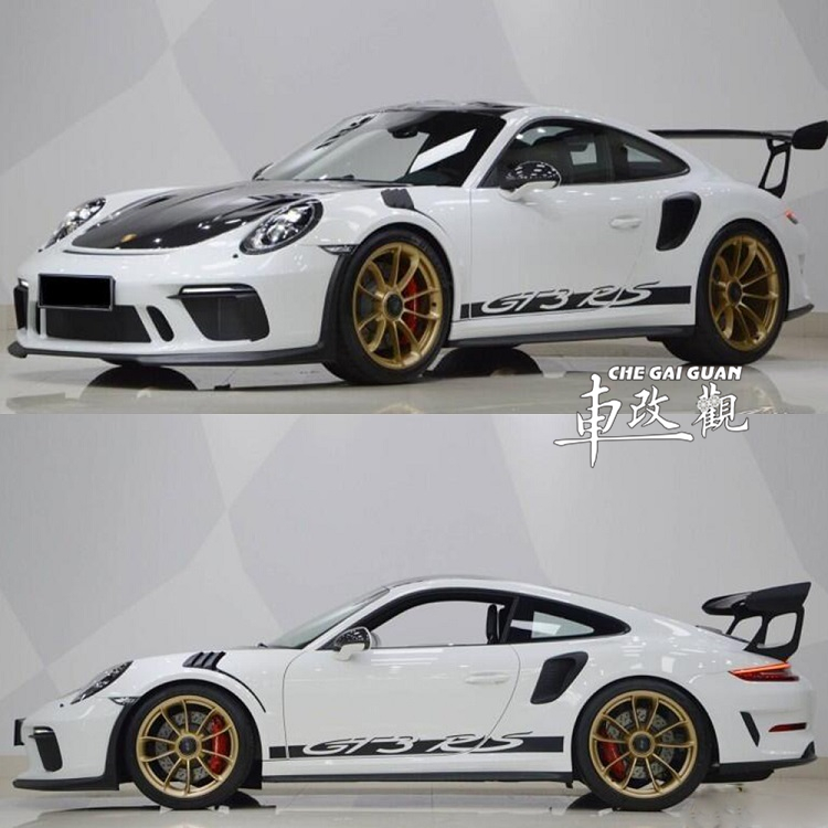 适用于保时捷911GT3 RS侧裙跑车改装饰贴纸新款718Cayman车贴拉花