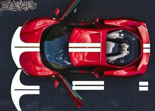 法拉利296GTB赛道版SF90引擎盖车贴运动装饰贴纸平行线改装拉花