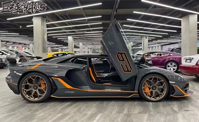 兰博基尼Aventador SVJ 63贴纸拉花大牛SV极速63数字车贴汽车拉花
