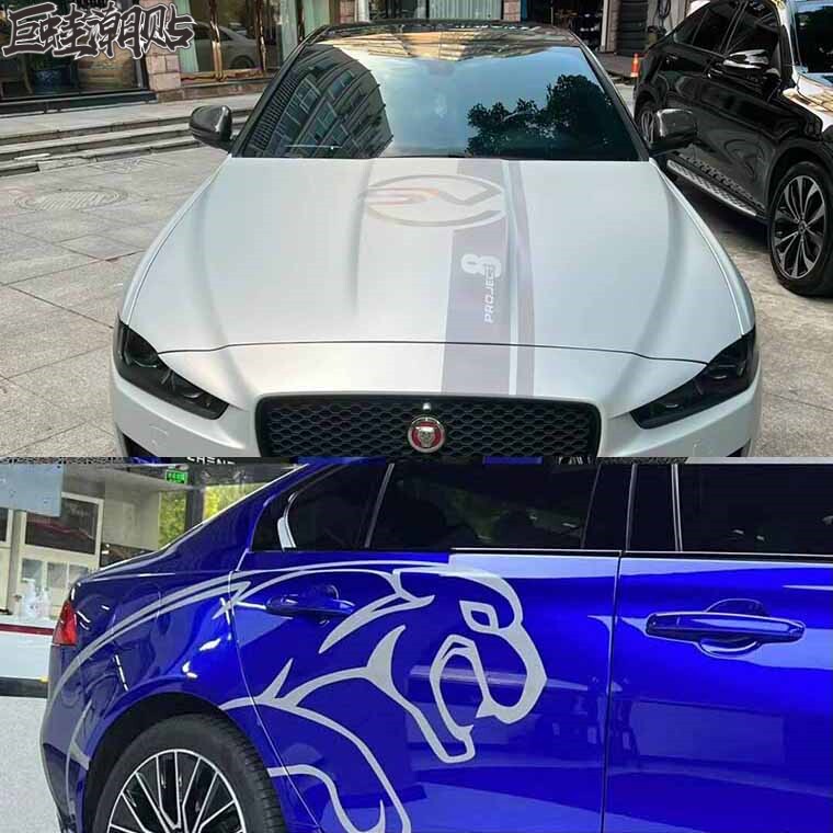 适用捷豹XE车贴汽车拉花 XEL XFL个性改装机盖车身豹子SV装饰贴纸