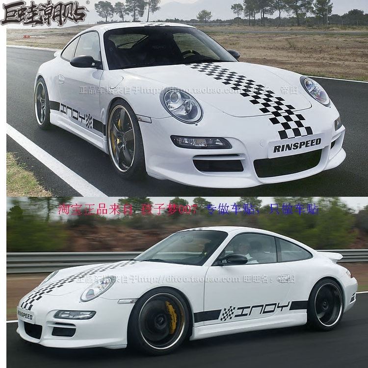 巨蛙潮贴纸全车保时捷911汽
