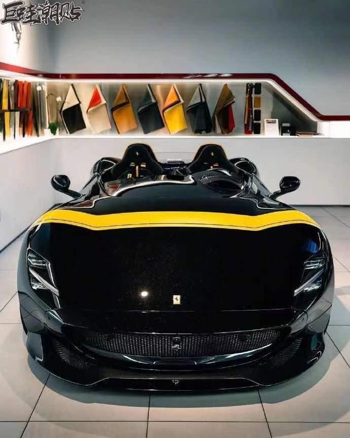 巨蛙潮贴纸车头盖法拉利488花