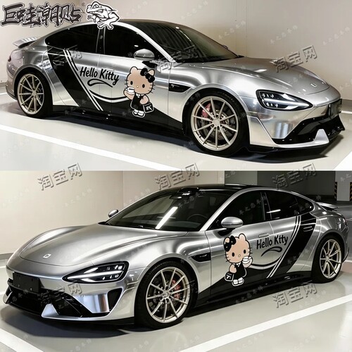 适用SU7 YU7HelloKitty汽车贴纸特斯拉model3Y车身凯蒂猫个性拉花