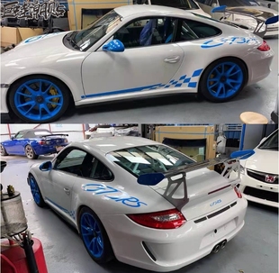 保时捷gt3rs车贴拉花gt2rs 911 996改装卡雷拉车身侧裙个性下裙贴