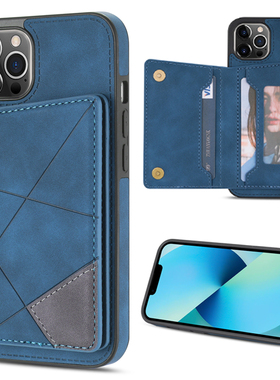 新款17卡包16适用苹果14手机壳iPhone12Promax带卡包13支架11可放卡槽证件15门禁卡全包防摔插卡套零钱保护套