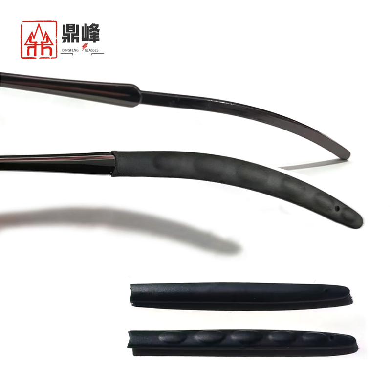 运动墨镜近视镜软胶防滑黑色脚套