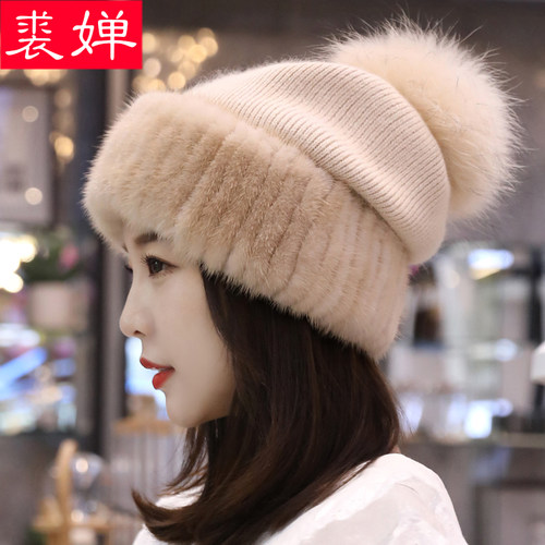 圆脸适合的堆堆帽毛线女百搭帽子