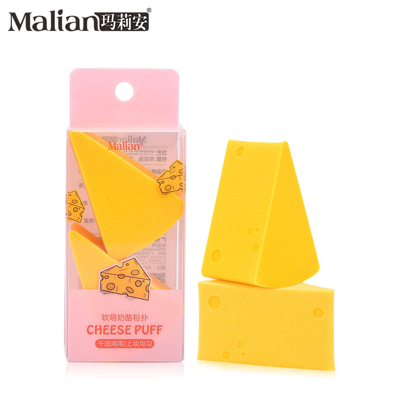 软萌奶酪芝士三角粉扑化妆海绵干湿两用气垫BB霜粉底美妆蛋不吃粉,彩妆/香水/美妆工具,美妆蛋/扑/海绵,淘宝优惠券,粉丝福利购,淘宝优惠卷