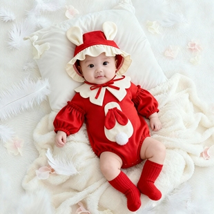 新生婴儿小公主衣服0到3个月白天女宝宝礼服女婴龙宝抓周宴春秋装