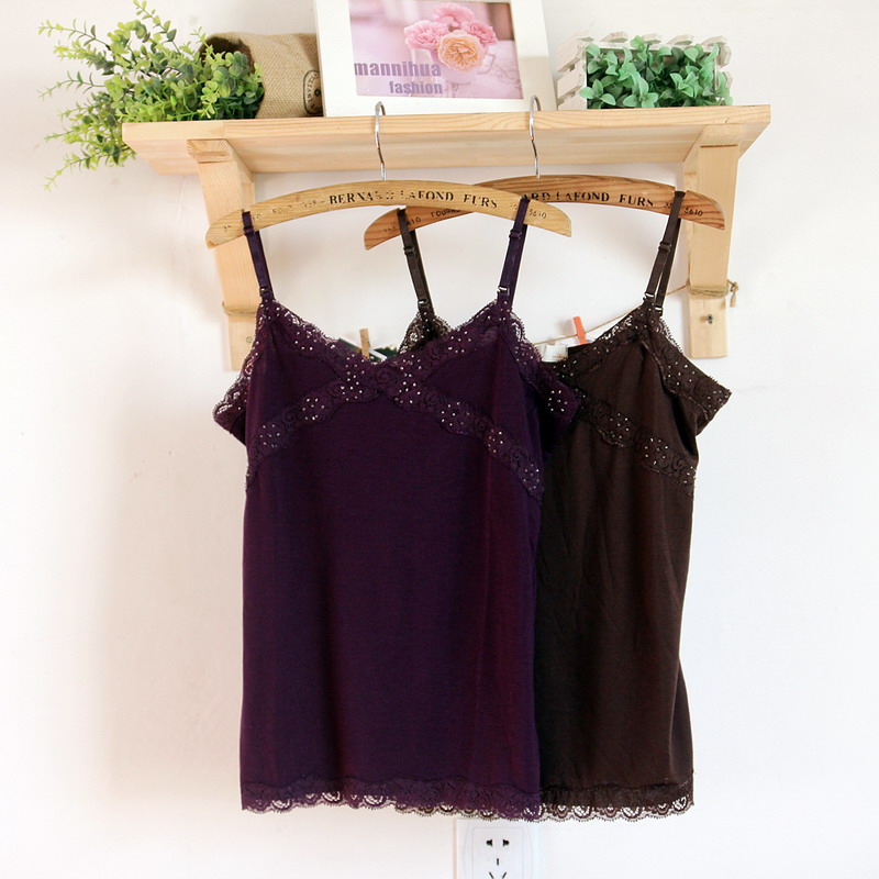 春夏装新款欧美单小衫女装欧美蕾丝甜美打底修身小吊带背心