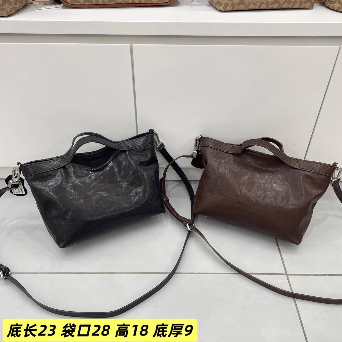 植鞣牛皮手提小号女包2025新款时尚欧美气质手提韩版斜挎包潮包