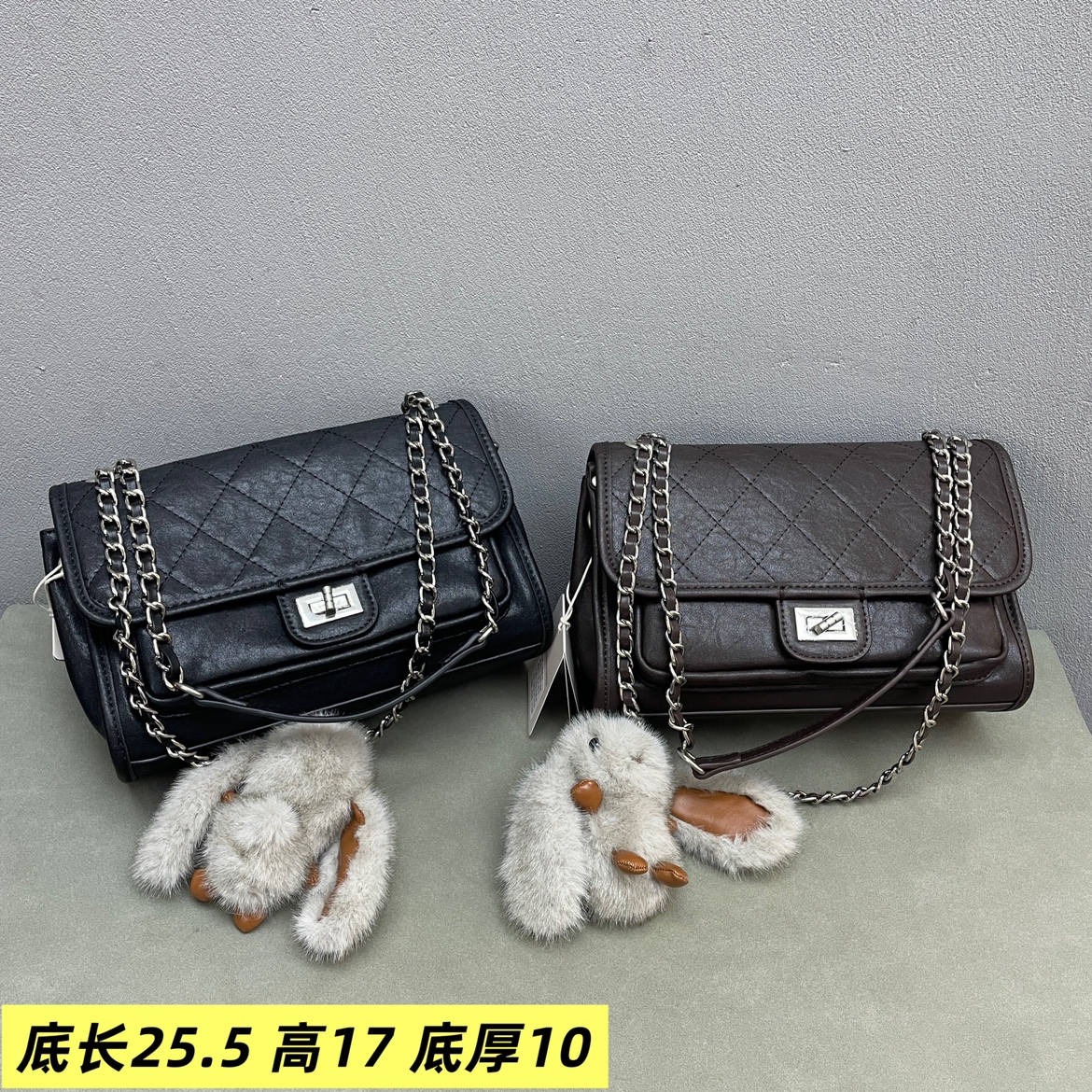 菱格链条单肩包质感女包2025新款时尚欧美气质小众锁扣包斜挎包