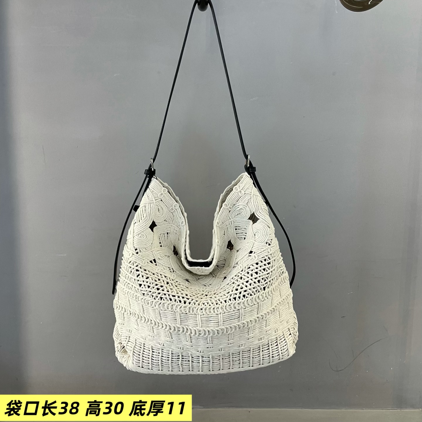 蜜蜡线拼接牛皮女包2025新款洋气浅色纯色夏日风情休闲单肩斜挎包