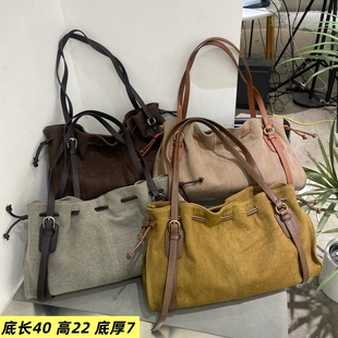 可比娜女包2026新款洋气韩版529亚麻欧美轻奢小众潮流单肩腋下包