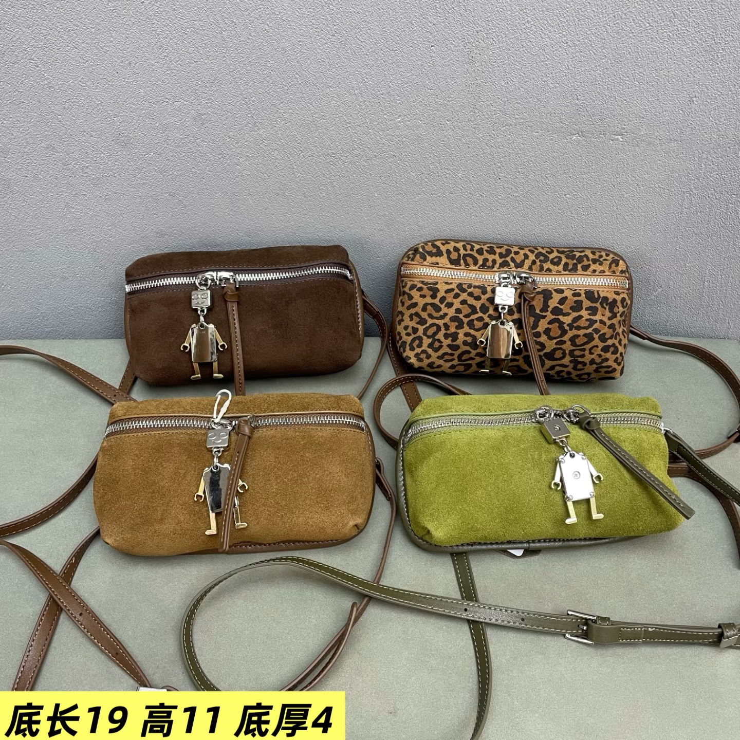 磨砂皮手机包韩版女包2026新款洋气双拉大气百搭软单肩斜挎小包