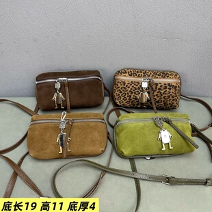 磨砂皮手机包韩版女包2026新款洋气双拉大气百搭软单肩斜挎小包