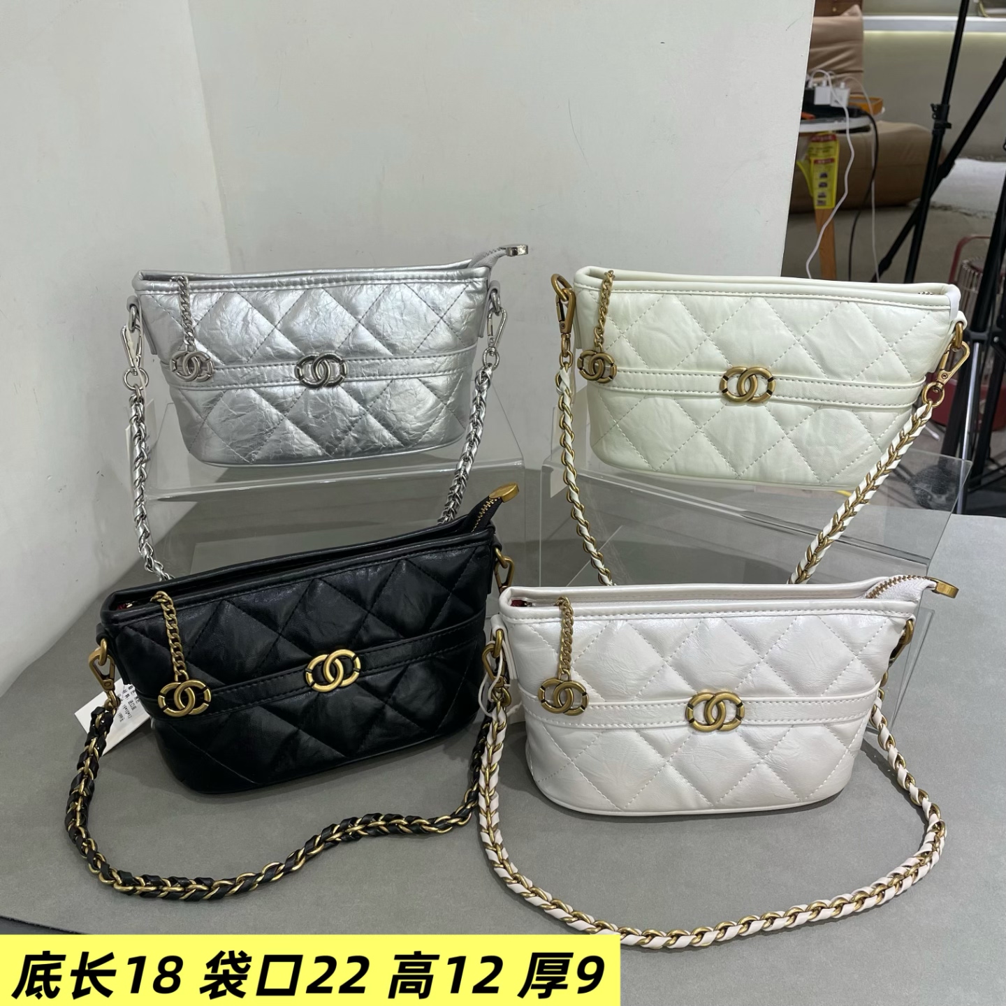 菱格链条元宝小包软皮时尚女包2026新款586301潮流简约单肩斜挎包