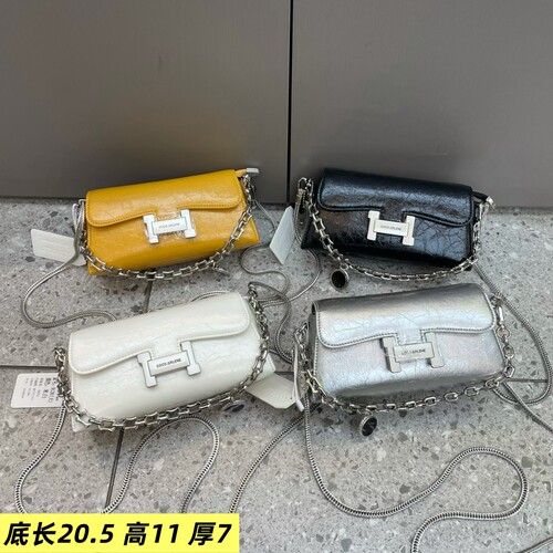 H扣蛇骨链韩版质感女包2025新款时尚欧美气质百搭韩版斜挎小方包