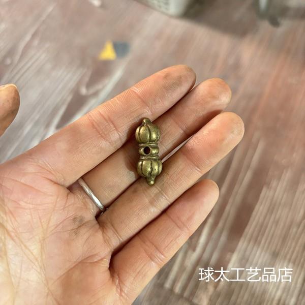藏式白铜吊坠三通佛头手串配饰金刚吊坠复古迷你项链挂件铜饰品