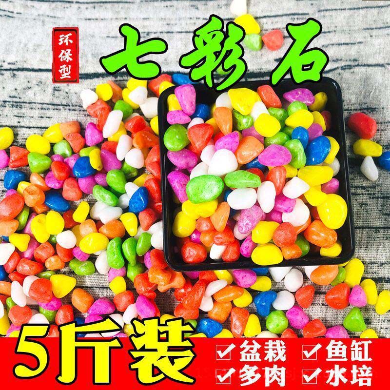 五彩石颗粒白石子多肉花盆装饰鱼缸沙固定子铺面石造景石里面