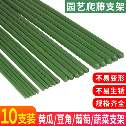 黄瓜爬藤架豆角番茄支架包塑钢管