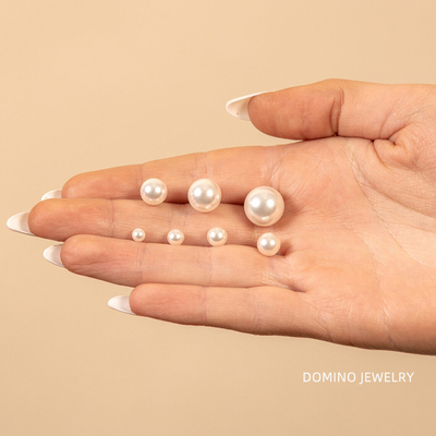 925纯银日常佩戴女珍珠耳钉特亮