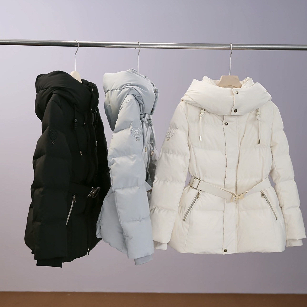 欧货2025冬装新款韩版宽松中长款小个子羽绒服外套女连帽加厚保暖