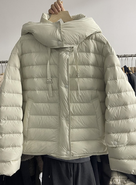 7759欧货2025冬装韩版宽松保暖加厚短款90白鹅绒羽绒服外套女外套