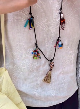 MINNALU原创快乐小狗项链