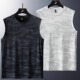 尾货撤柜外贸迷彩冰丝背心女夏季 薄t恤 无袖 运动汗衫 宽松宽松大码