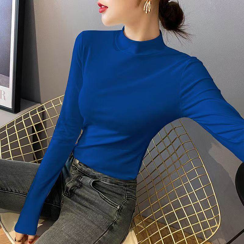 莫代尔半高领打底衫女2026春季新款修身内搭纯色长袖t恤女上衣服,女装/女士精品,T恤,淘宝优惠券,粉丝福利购,淘宝优惠卷