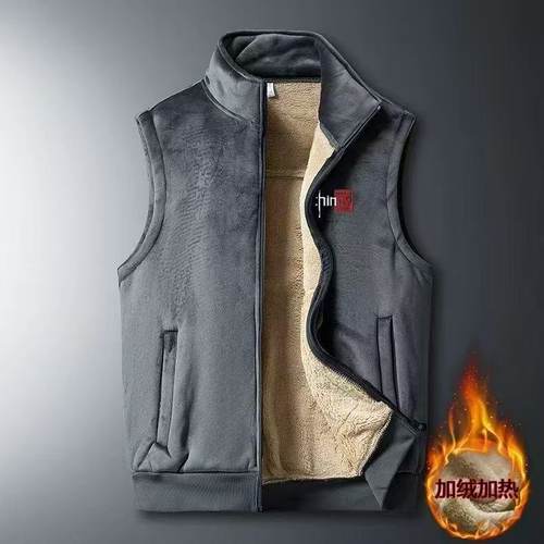 专柜品牌折扣捡漏羊羔绒马甲女冬季新款加绒加厚保暖坎肩背心外套