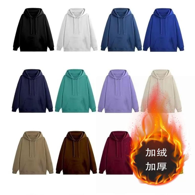 清仓捡漏外贸专柜撤回冬加绒加厚套头连帽卫衣女宽松大码休闲上衣