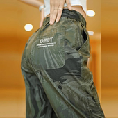 清仓春秋季 宽松长裤 女士休闲裤 弹力工装 特价 迷彩运动女裤 新款 裤 子