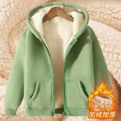 尾货捡漏品牌折扣撤柜秋冬款 加厚羊羔绒外套女宽松大码 卫衣保暖衣