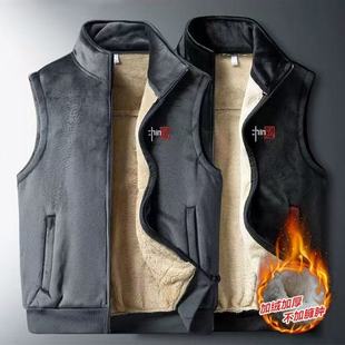 清仓捡漏羊羔绒马甲女秋冬季 加绒加厚保暖背心坎肩内穿马夹外套潮