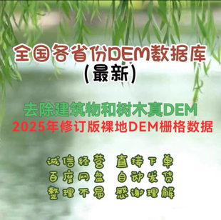 2025年修订版高精度DEM数据数字高程模型DEM 全球DEM全国DEM