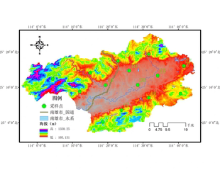 ArcGIS/ArcGISPro采样点图制作包含高程图水系图采样点分布图等