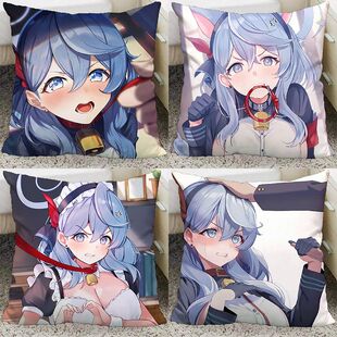 适用碧蓝航线天雨亚子游戏周边抱枕可爱毛绒双面床头靠枕送朋友靠