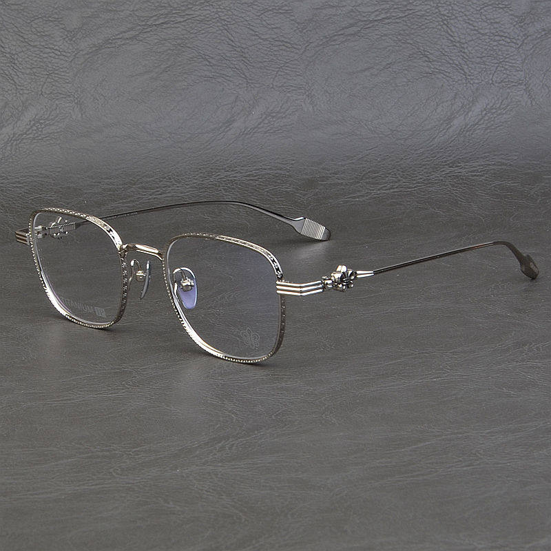 小众纯钛复古眼镜架女款文艺个性超轻大脸近视时尚眼镜框男士潮流