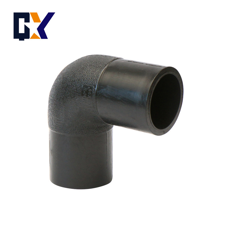 PE水管接头配件75等径弯头110注塑热熔接头PE管件250对接式弯头