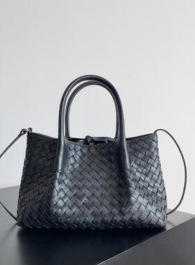 意大利新Pinacoteca手提包牛皮手工编织单肩斜身女士包小号24厘米